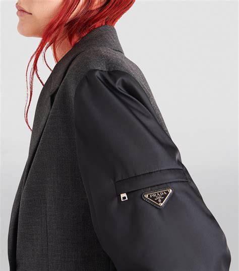 prada grey blazer|Prada blazers for women.